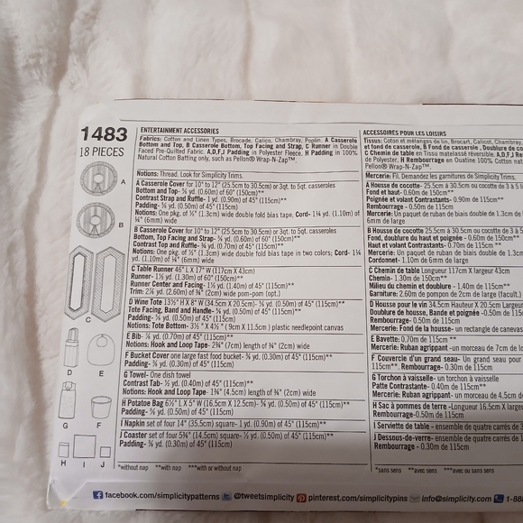 Simplicity 1483 Sewing Pattern – New - Picture 4 of 4